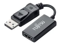 Fujitsu - Adaptateur vidéo - 15 cm - noir - support 4K - pour Celsius H7510, J5010, W5010; ESPRIMO D7010, D7011, D9010, D9011, G9010, P9910 S26391-F6055-L212