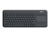 Clavier tactile sans fil Logitech K400 Plus - Clavier - sans fil - 2.4 GHz - Français - noir 920-007129