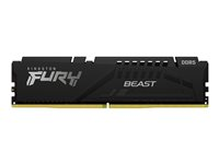 Kingston FURY Beast - DDR5 - module - 16 Go - DIMM 288 broches - 6400 MHz / PC5-51200 - CL32 - 1.4 V - mémoire sans tampon - on-die ECC - noir KF564C32BBE-16