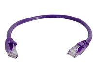 C2G Cat5e Booted Unshielded (UTP) Network Patch Cable - Cordon de raccordement - RJ-45 (M) pour RJ-45 (M) - 3 m - UTP - CAT 5e - moulé, sans crochet, bloqué - violet 83662