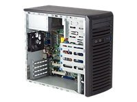 Supermicro SC731 i-300B - Tour midi - micro ATX 300 Watt - noir - USB CSE-731I-300B