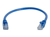 C2G Cat5e Booted Unshielded (UTP) Network Patch Cable - Cordon de raccordement - RJ-45 (M) pour RJ-45 (M) - 50 cm - UTP - CAT 5e - moulé, sans crochet, bloqué - bleu 83160