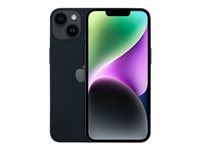 Apple iPhone 14 Plus - 5G smartphone - double SIM / Mémoire interne 128 Go - écran OEL - 6.7" - 2778 x 1284 pixels - 2x caméras arrière 12 MP, 12 MP - front camera 12 MP - noir minuit MQ4X3ZD/A