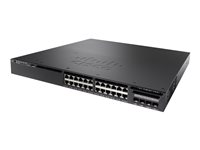 Cisco Catalyst 3650-24PS-E - Commutateur - C3 - Géré - 24 x 10/100/1000 (PoE+) + 4 x SFP - de bureau, Montable sur rack - PoE+ (390 W) WS-C3650-24PS-E