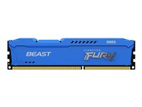 Kingston FURY Beast - DDR3 - module - 8 Go - DIMM 240 broches - 1600 MHz / PC3-12800 - CL10 - 1.5 V - mémoire sans tampon - non ECC - bleu KF316C10B/8