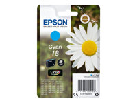 Epson 18 - 3.3 ml - cyan - original - emballage coque avec alarme radioélectrique/ acoustique - cartouche d'encre - pour Expression Home XP-212, 215, 225, 312, 315, 322, 325, 412, 415, 422, 425 C13T18024022