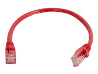 C2G Cat5e Booted Unshielded (UTP) Network Patch Cable - Cordon de raccordement - RJ-45 (M) pour RJ-45 (M) - 1 m - UTP - CAT 5e - moulé, sans crochet, bloqué - rouge 83221