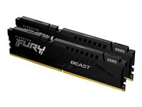 Kingston FURY Beast - DDR5 - kit - 64 Go: 2 x 32 Go - DIMM 288 broches - 4800 MHz / PC5-38400 - CL38 - 1.1 V - mémoire sans tampon - on-die ECC KF548C38BBK2-64