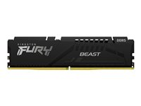 Kingston FURY Beast - DDR5 - kit - 64 Go: 4 x 16 Go - DIMM 288 broches - 5200 MHz / PC5-41600 - CL40 - 1.25 V - mémoire sans tampon - on-die ECC - noir KF552C40BBK4-64