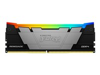 Kingston FURY Renegade RGB - DDR4 - module - 32 Go: 1 x 32 Go - DIMM 288 broches - 3600 MHz / PC4-28800 - CL18 - 1.2 V - mémoire sans tampon - non ECC - noir KF436C18RB2A/32